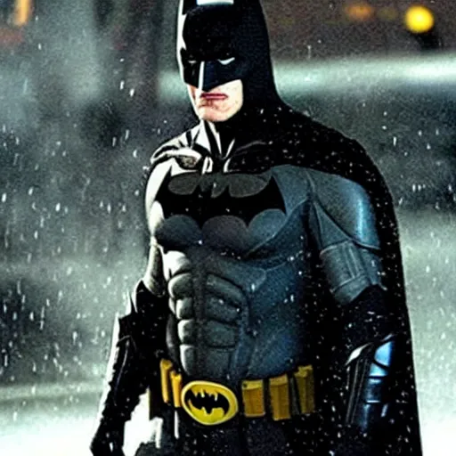 Image similar to batman having a cold shower, in the film, the dark knight, christopher nolan