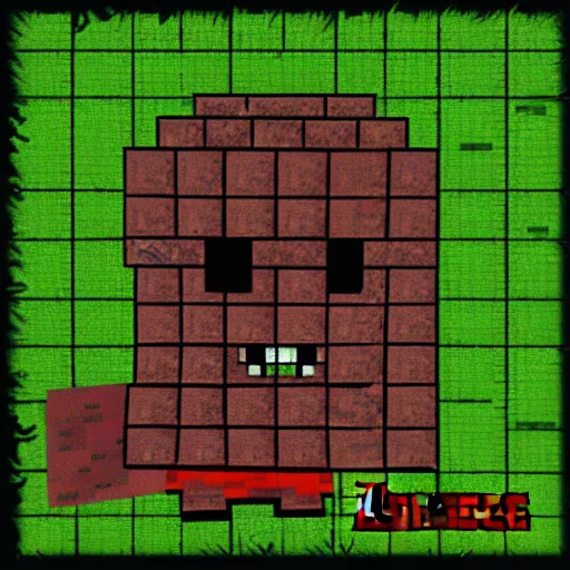 Prompt: a zombie creeper from minecraft