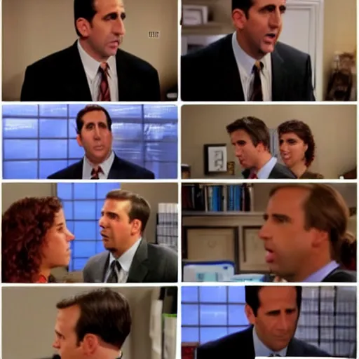 Image similar to michael scott pretending to be jim from the office