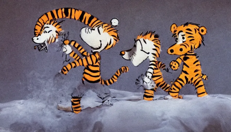 calvin and hobbes wallpaper dancing