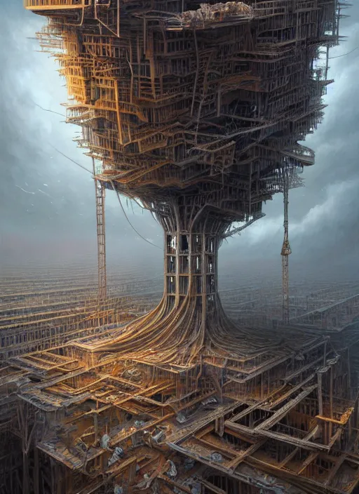 Image similar to a hyper-detailed 3d render like a Oil painting of the Construction of a Unified-Theory, surrealism!!!!! surreal concept art, lifelike, photorealistic, digital painting, aesthetic, smooth, sharp focus, Artstation HD, by Greg Rutkowski, Chris Tulloch McCabe, Valentina Remenar and Asher Duran,