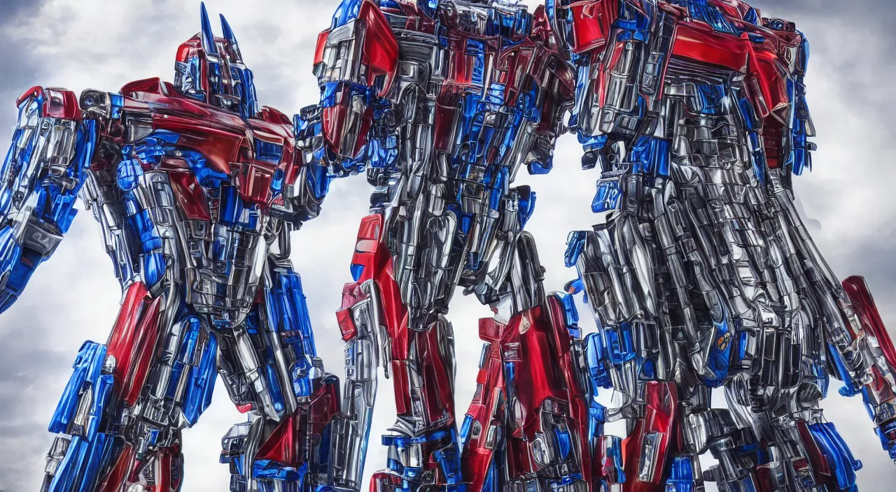 Prompt: elon musk as optimus prime hyper detailed realistic 8 k, sacred geometry