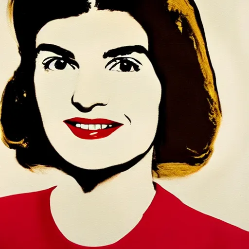 Image similar to painting of jacqueline kennedy. art by andy warhol during golden hour. extremely detailed. beautiful. 4 k. award - winning.