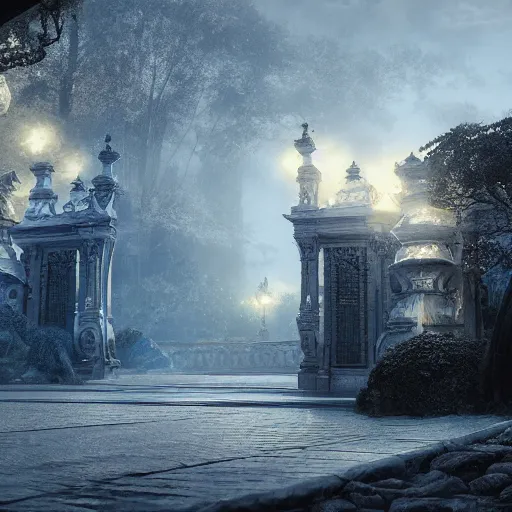 Image similar to gates of heaven, volumetric lighting, 8 k octane beautifully detailed render, post - processing, extremely hyper - detailed, intricate, epic composition, cinematic lighting, masterpiece, trending on artstation, detailed detailed detailed, masterpiece, stunning art by anders zorn, wonderful masterpiece by greg rutkowski, beautiful cinematic light,