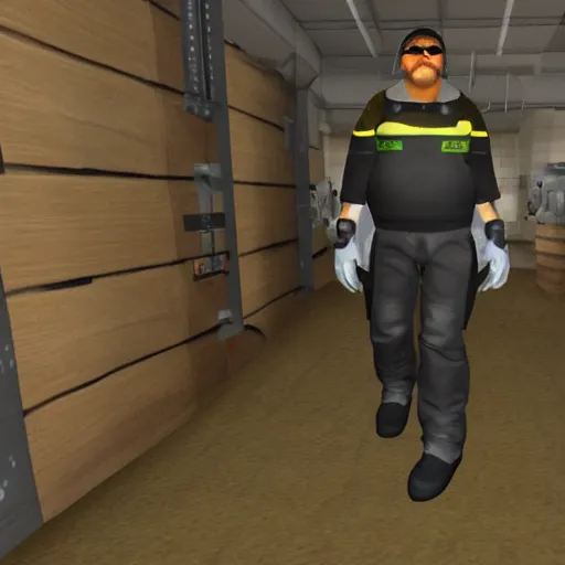 Image similar to gabe newell in half - life alyx