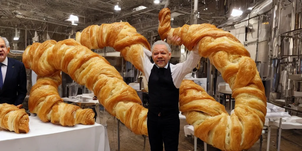 Prompt: long arms. really long arms. very long arms, arms. alan sugar with really long arms holding some pastry pets. long arms. stretched limbs. pastry sheep, pastry lizard