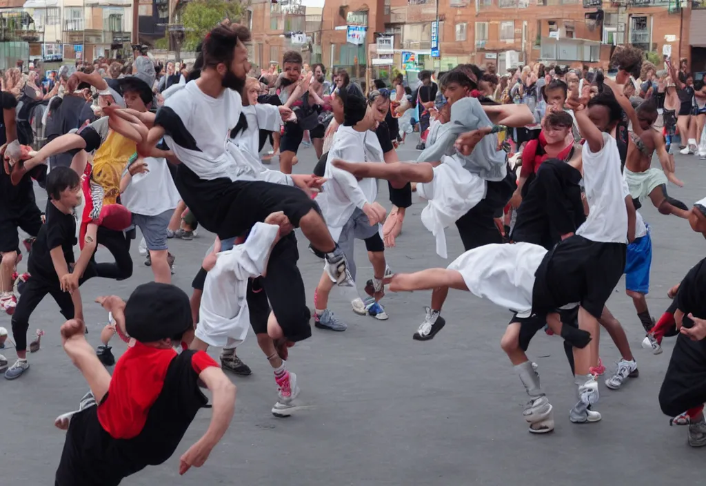 Image similar to jesus in a streetdance tournament