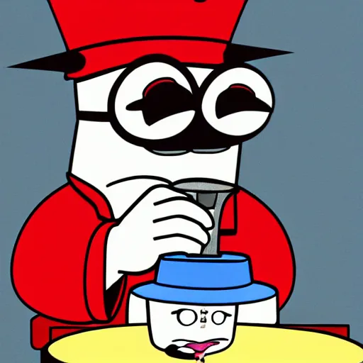 Prompt: master shake athf smoking from a bong