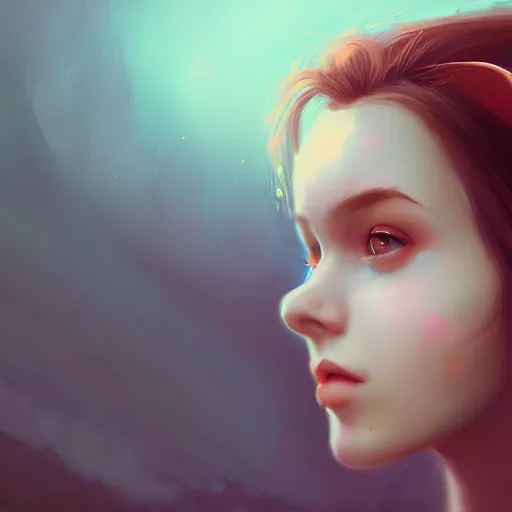 Image similar to portrait of a girl with a bundt on her face , digital art, cinematic, concept art, 8k, painting, imaginefx, cgsociety, trending on artstation