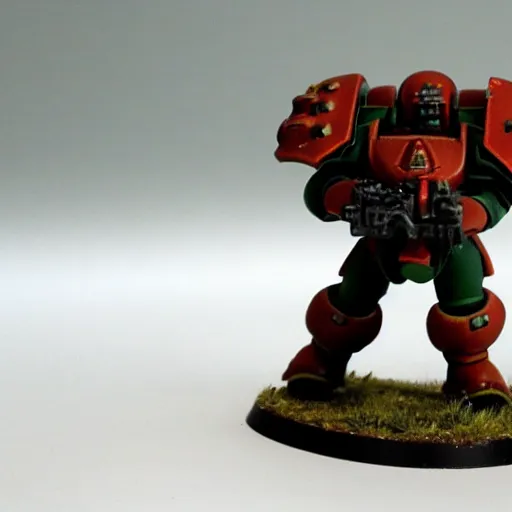 Prompt: a tau space marine standing guard