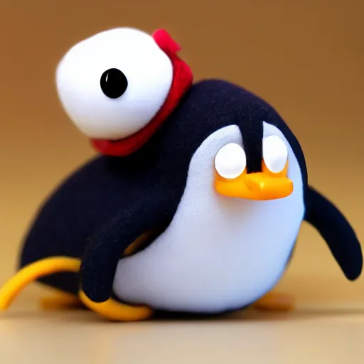 Prompt: pingu in the style of globi