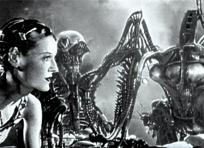 Image similar to scene from the 1936 science fiction film Aliens