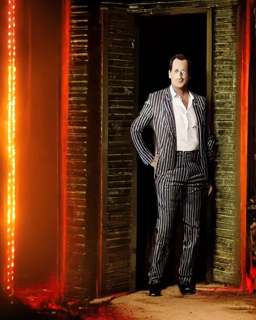 Image similar to Will Arnett as Beetlejuice, cinematic lighting, 4k photograph