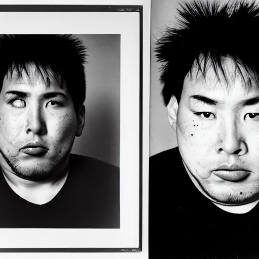 Prompt: a portrait of an overweight lionel messi by nobuyoshi araki