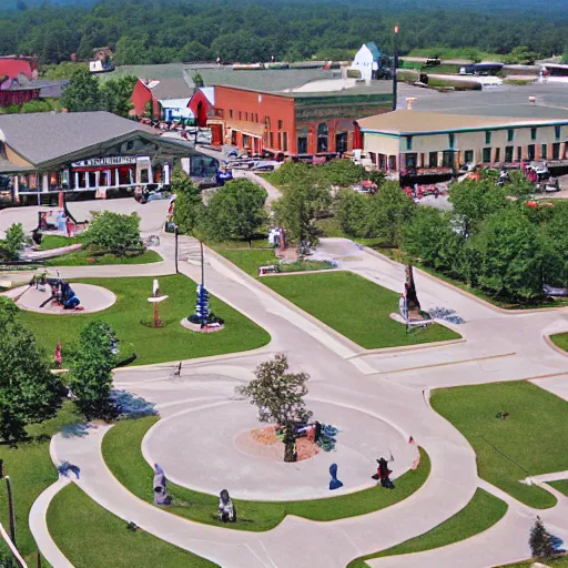 Image similar to The town square of a typical town in Arkansas