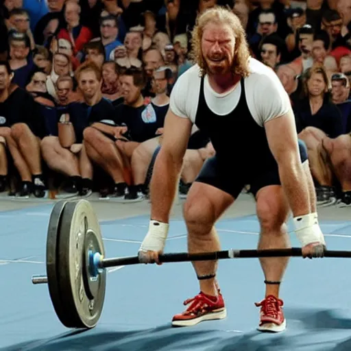 Prompt: aphex twin deadlifting 4 0 0 lbs, olympic powerlifting aphex twin, sports photography, photo by associated press