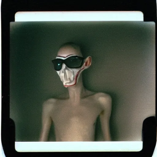 Image similar to polaroid of squid-like ithilid face shot by Tarkovsky