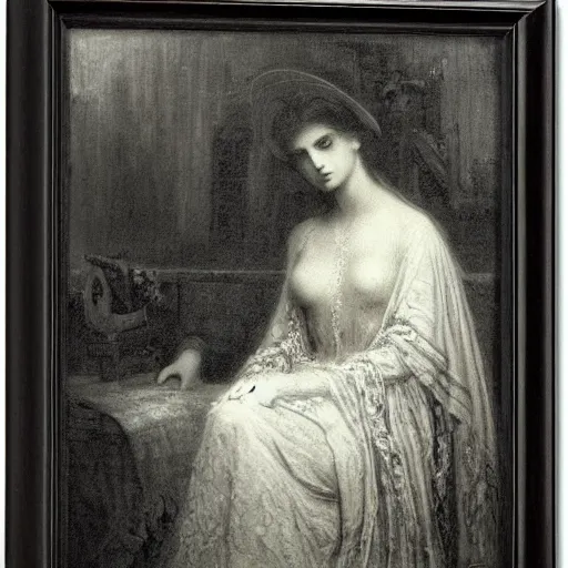 Image similar to portrait by gustave dore