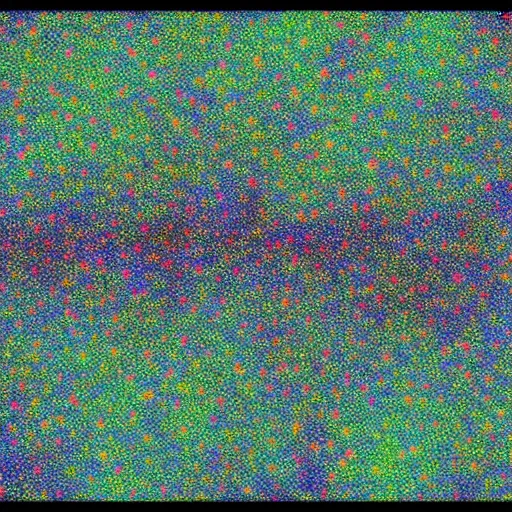 Image similar to cosmic microwave background, by George Seurat