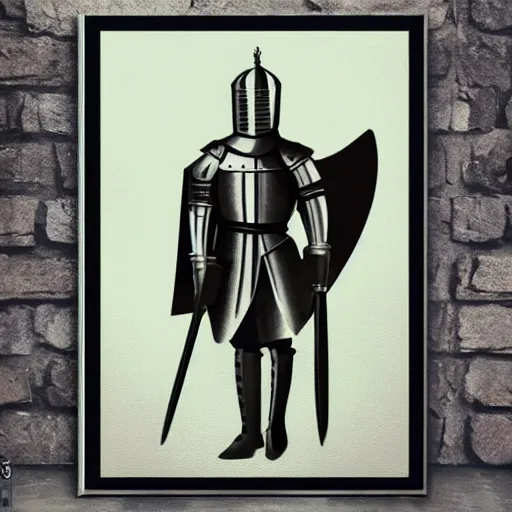 Image similar to Propaganda Poster of Medieval knight