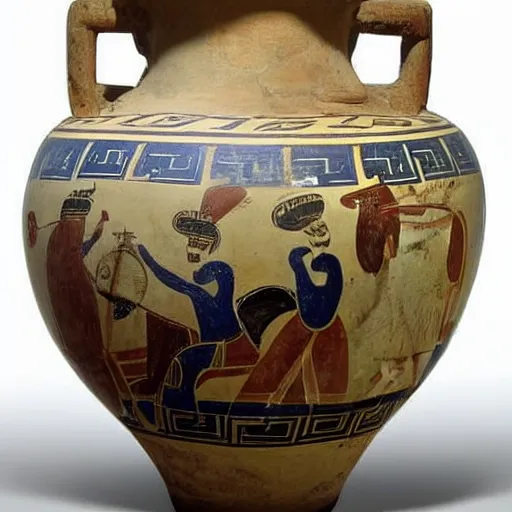 Image similar to an ancient greek vase,