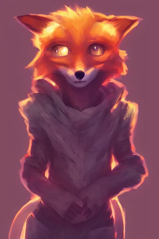 Image similar to a fox fursona, trending on artstation, by kawacy, furry art, digital art, cyberpunk, high quality, backlighting