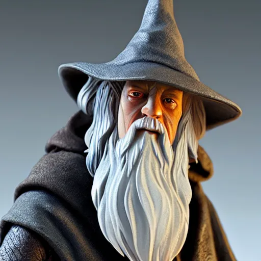 Prompt: Gandalf as a figurine, artstation, studio, light, 8K