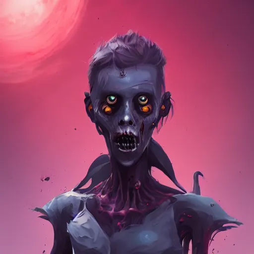 Image similar to sci - fi zombie character concept design ， trending on artstation ， by neil blevins and andreas rocha and tuomas korpi - h 8 0 0