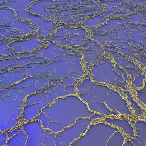 Prompt: landscape of veins as rivers under the human skin, truly biological picture, 4k. hyper detailed, hyper realistic, fleshy,