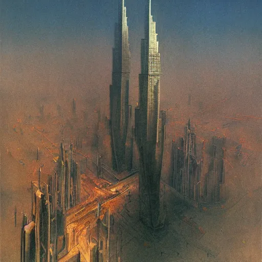 Prompt: gta : dubai, by beksinski