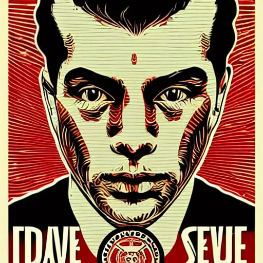 Image similar to dave - segura by shepard fairey, sticker - svg