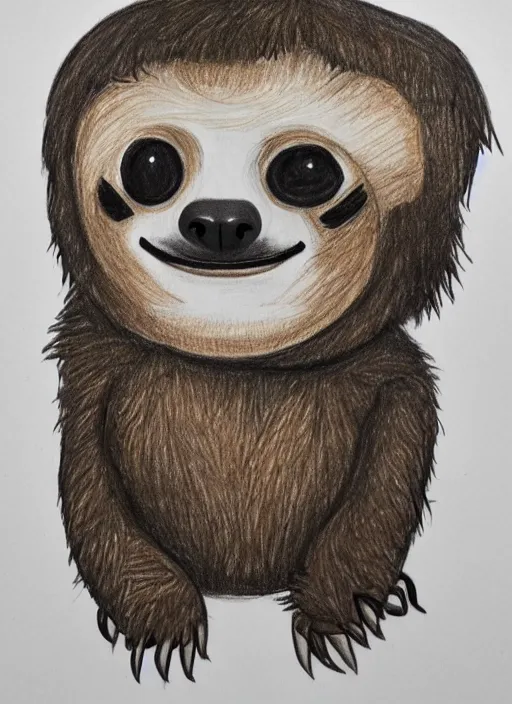 Image similar to drawing of a sloth urban outfitters style