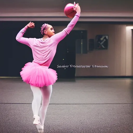 Prompt: paparazzi photo of Lebron James Lebron James Lebron James Lebron James Lebron James wearing ballet clothes, pink skirt, pink shirt, ponytail, ultra high definition, professional photography, dynamic shot, smiling, high angle view, portrait, Cinematic focus, Polaroid photo, vintage, neutral colors, soft lights, foggy, by Steve Hanks, by Serov Valentin, by lisa yuskavage, by Andrei Tarkovsky 8k render, detailed, oil on canvas, beautiful beautiful beautiful beautiful beautiful beautiful