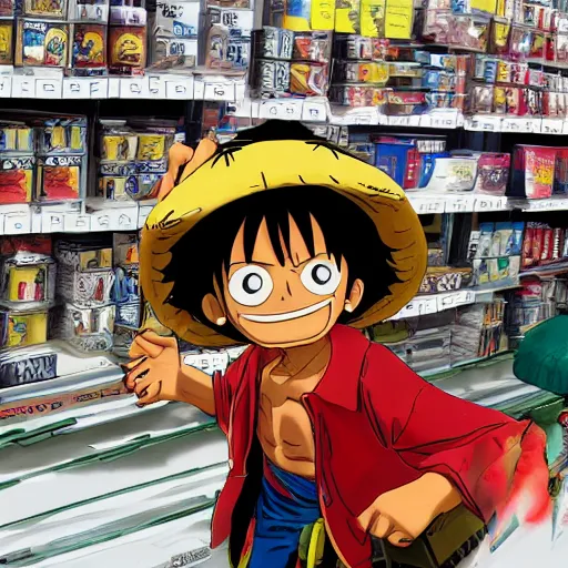 Image similar to luffy in Walmart