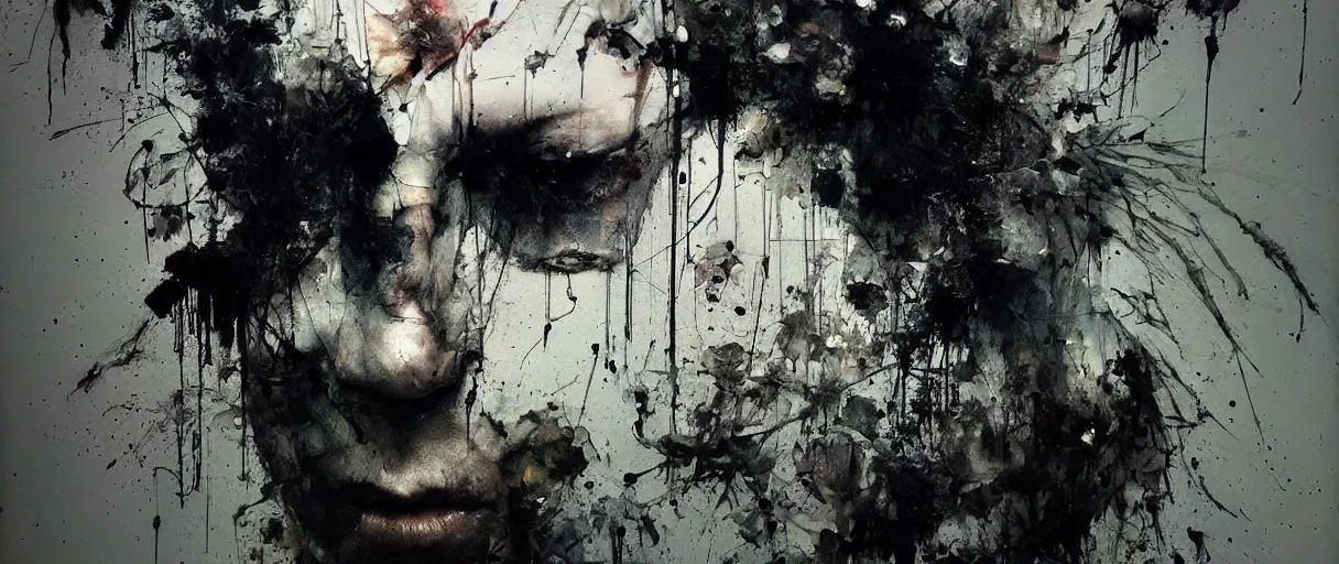 Prompt: non - euclidean geometry by emil melmoth zdzislaw beksinki craig mullins yoji shinkawa realistic render ominous detailed photo atmospheric by jeremy mann francis bacon and agnes cecile ink drips paint smears digital glitches glitchart