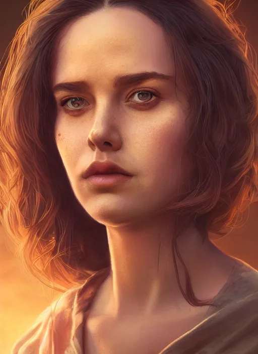 Image similar to a portrait one person, female sheriff, big eyes, plump lips, detailed faces, beautiful, rich deep colours masterpiece, golden hour, sharp focus, ultra detailed, by leesha hannigan, ross tran, thierry doizon, kai carpenter, ignacio fernandez rios