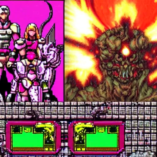 Image similar to phantasy star iii : generations of doom game screen battle