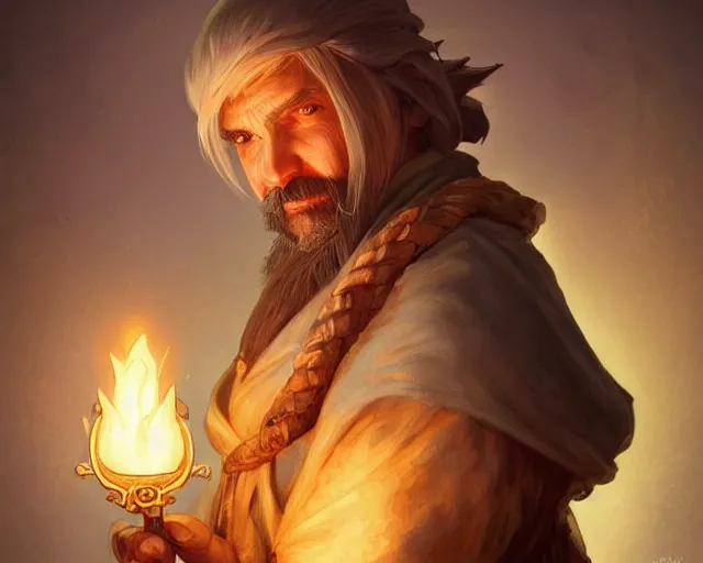 Prompt: a large grimey innkeeper from final fantasy, holding a torch, deep focus, d & d, fantasy, intricate, elegant, highly detailed, digital painting, artstation, concept art, matte, sharp focus, illustration, hearthstone, art by artgerm and greg rutkowski and alphonse mucha