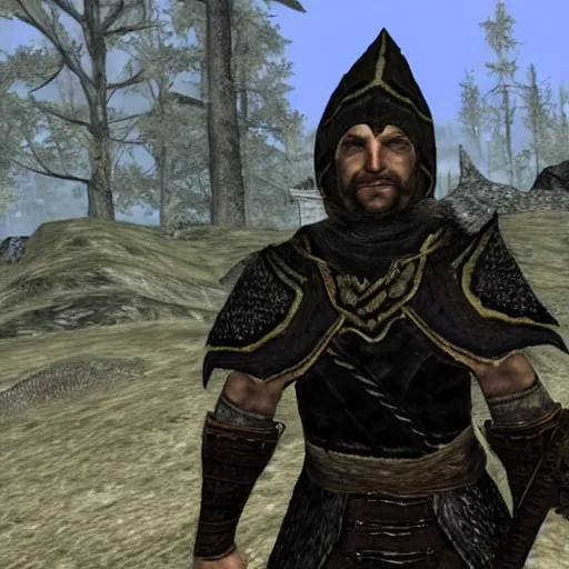 Prompt: michael ehrmantraut in skyrim,