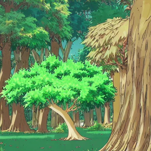 Image similar to anime trees