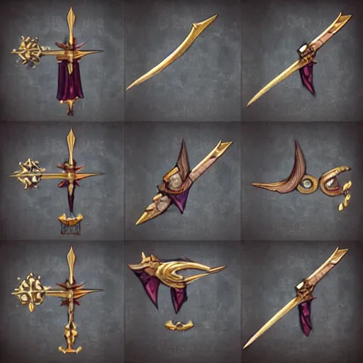 Image similar to magic bow weapon, fantasy game style art