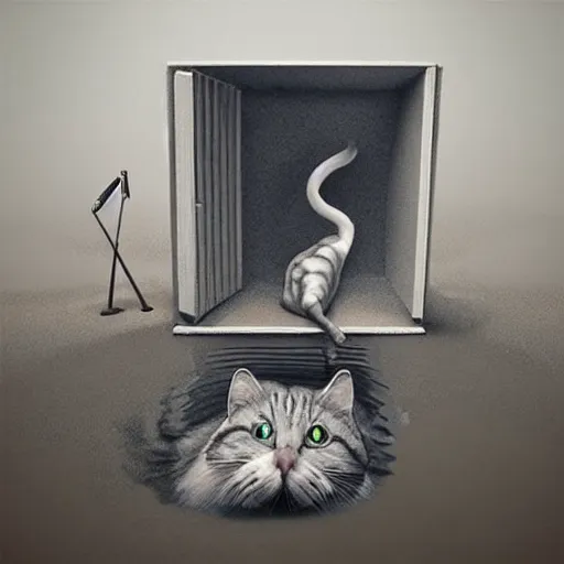 Image similar to surreal 3 d artwork by cats