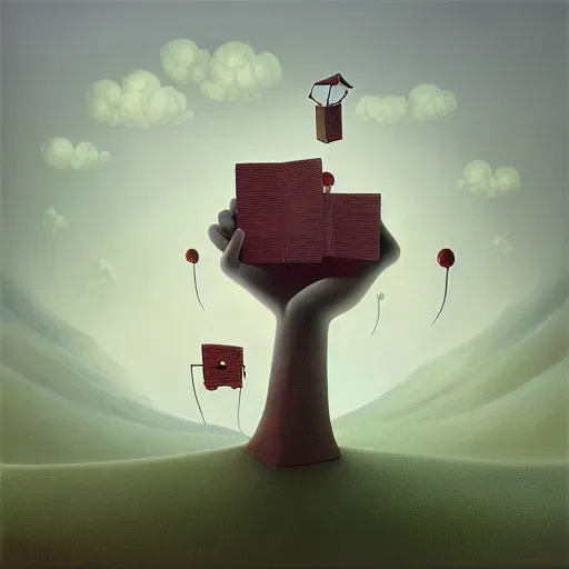 Image similar to recursive, painting hand, gediminas pranckevicius