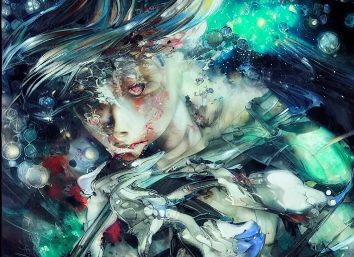 Image similar to art by yoshitaka amano, and erik jones, inspired by galaxy, smooth texture, intricate oil painting, high detail illustration, sharp high detail, manga and anime 1 9 9 9