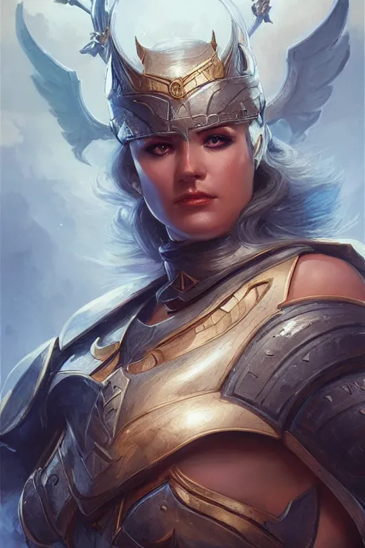 Image similar to amazon valkyrie athena, d & d, fantasy, portrait, highly detailed, headshot, digital painting, trending on artstation, concept art, sharp focus, illustration, art by artgerm and greg rutkowski and magali villeneuve