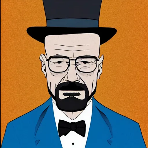 Image similar to Walter white with a top hat