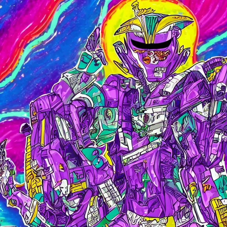 Prompt: Lisa Frank Megatron