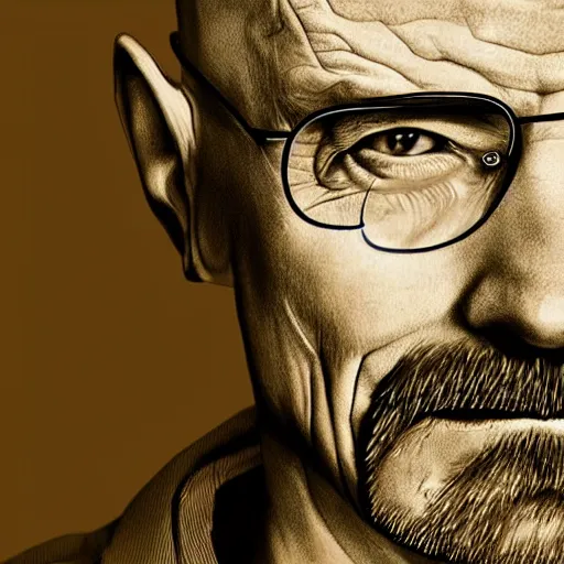 Prompt: walter white in the desert, female face, feminine face, pretty face, beautiful face, intricate details, full body, makeup
