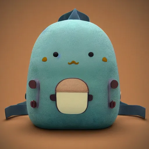 Image similar to 3 d render of sumikko gurachi backpack designed by vincent van gogh, beautiful, stylish