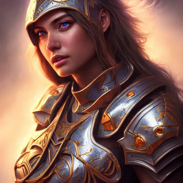 Prompt: holy paladin, highly detailed, 4 k, hdr, smooth, sharp focus, high resolution, award - winning photo, artgerm, photorealistic